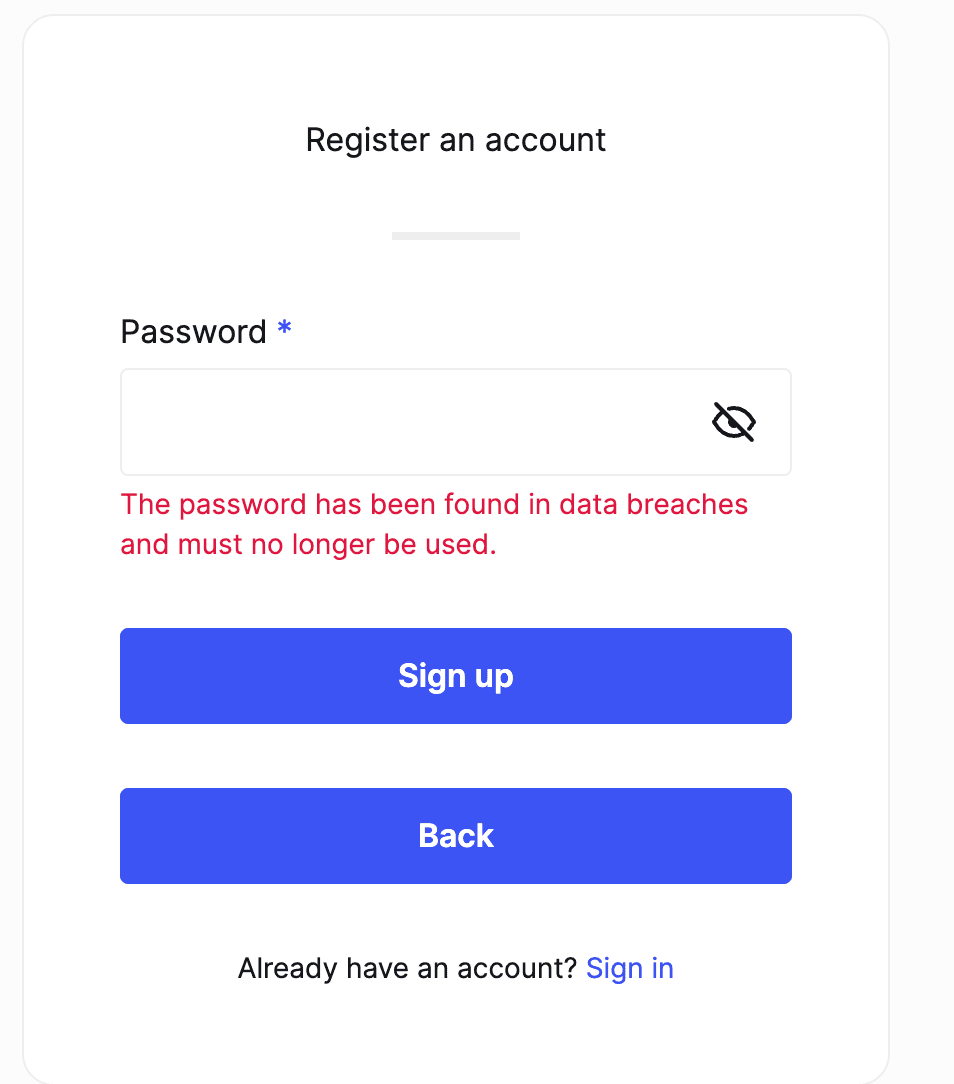 Registration with network trace screen of your secured app